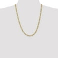 thumbnail image 3 of Diamond2Deal 10K Yellow Gold 5.25mm Flat Figaro Chain Necklace for Men 24", 3 of 6