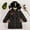 Black, variant on Winter Coat for Girls with Hooded Puffer Jacket Kids Letter Print Puffer Jacket Full-Zip Long Sleeve Waterproof Kids Thicken Jacket Girls' Outerwear Jackets 6-7 Years