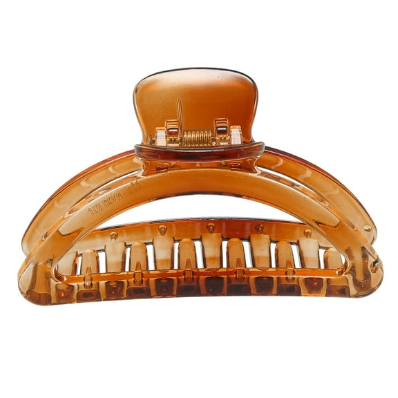 Unique Bargains Claw Clip Hair Accessories No Slip Grip Plastic Brown for Women Girls Hair Clip 3.54"