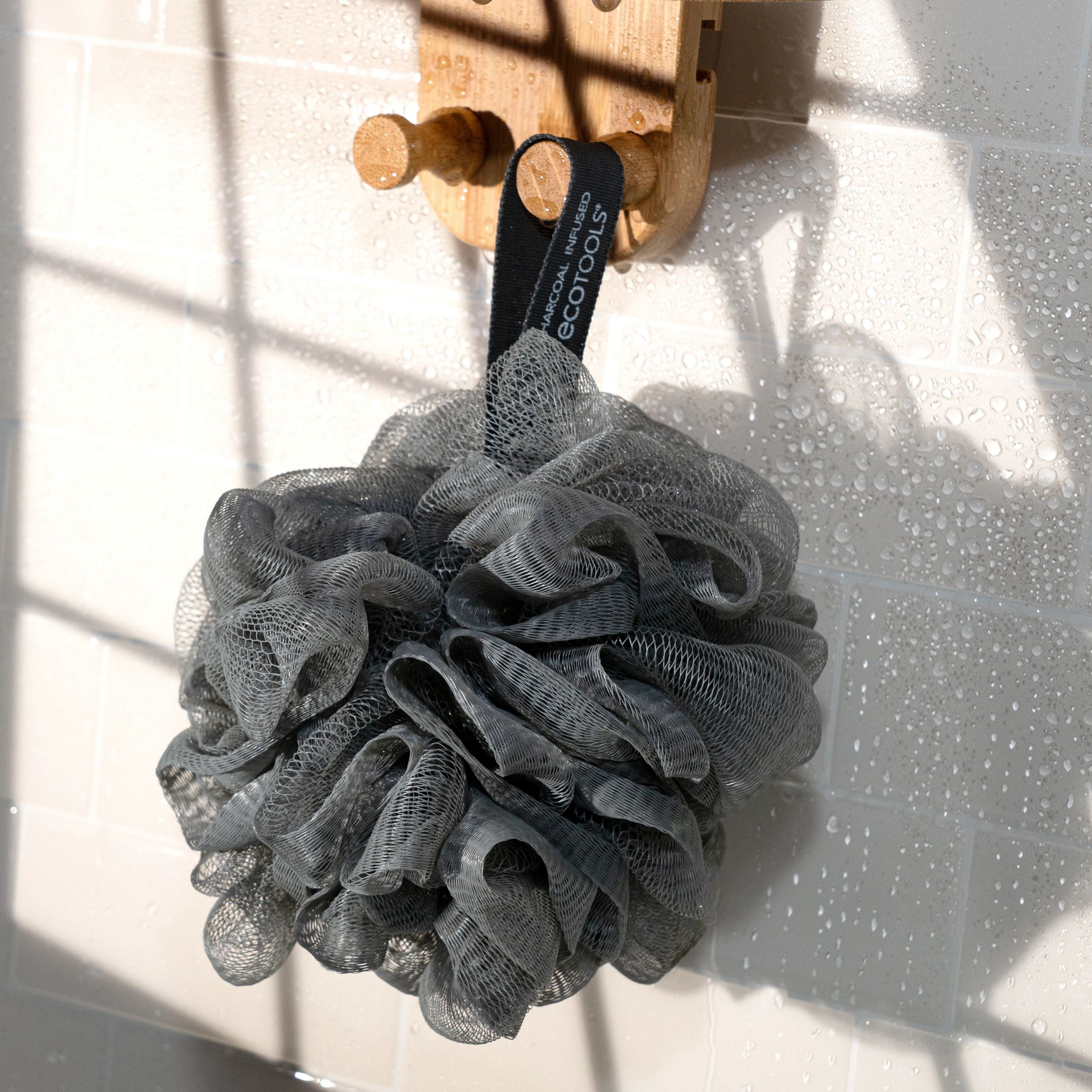 EcoTools Charcoal Bath Sponge Loofah for Body Cleansing and Exfoliating, 1 Count