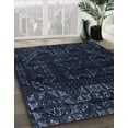 thumbnail image 3 of Ahgly Company Machine Washable Indoor Rectangle Abstract Night Blue Area Rugs, 7' x 9', 3 of 7