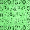 thumbnail image 1 of Ahgly Company Indoor Square Abstract Emerald Green Modern Area Rugs, 3' Square, 1 of 4
