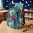 thumbnail image 4 of Whosucclay Tropical Leaf Print Kids School Bag Backpack with Large Capacity Lightweight Bookbag, with Front Pocket 17 Inch Satchel for Weekend Camping, 4 of 8