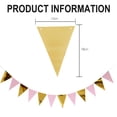 thumbnail image 2 of Paquete de 4 decoraciones de fiesta de oro caliente, banderines triangulares de papel colgantes, banderines, banderines, guirnaldas para graduación, cumpleaños, suministros para fiestas de bodas, 2 of 6