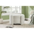 thumbnail image 2 of Meridian Furniture Horizon Cream Boucle Fabric Ottoman, 2 of 8