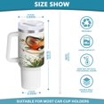 thumbnail image 3 of 40 Oz Car Handle Water Bottle Water Cup Water Bottle Water Jug Coffee Cup Travel Water Bottle Super Cute Orange Fox, 3 of 8