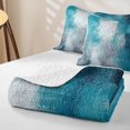 thumbnail image 4 of Homewish Blue Tie Dye Bed Spread Queen,Retro Abstract Artwork Queen Coverlet Set,3 Pieces, 4 of 7