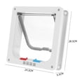 thumbnail image 4 of Marco De La Puerta Del Hogar Para Mascotas Puerta con solapa de seguridad para perros y gatos con cerradura de 4 vías (blanco XL) Sywqhk Libre de BPA, 4 of 8