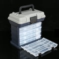 thumbnail image 3 of Acrylic Fishing Tackle Box Portable 4 Layers Fishing Box Sea Boat Fishing Accessory Box Case With Handle Utility Box, 3 of 5