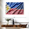 thumbnail image 3 of Elephant Stock Philippine And Usa Flag Wall Art - Horizontal Canvas Wall Art - Living Room Wall Decor - Photography Flags Canvas - Blue And Red Decor - 39" x 26", 3 of 8
