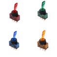 thumbnail image 2 of facefd Car Toggle Switch Portable Detachable Upgrading Solid Color 3 Pin Automotive Switches Controller Part Accessories Red Blue, 2 of 6