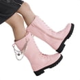 thumbnail image 5 of Bota DREAM PAIRS para Niñas, Altura Rodilla, Cierre Lateral, Rosa, 5 of 5