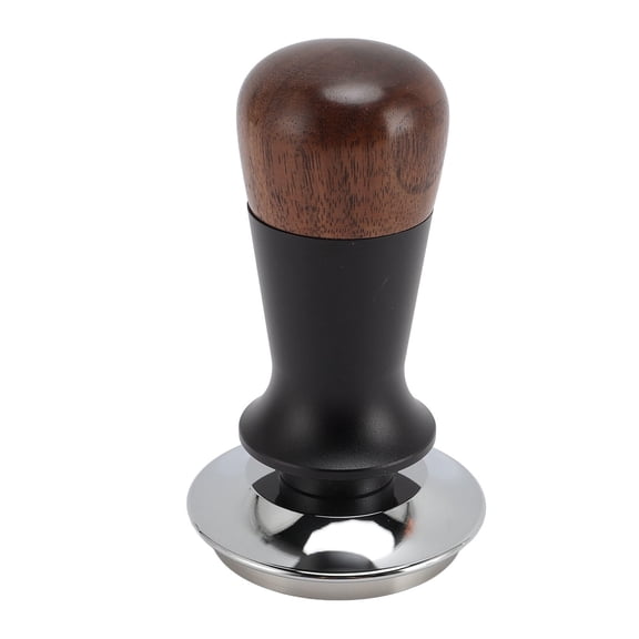 Yajisi 51mm Spring Loaded Coffee Tamper Stainless Steel Walnut Handle Coffee Press Tool, 3.9x2.8x2.8in