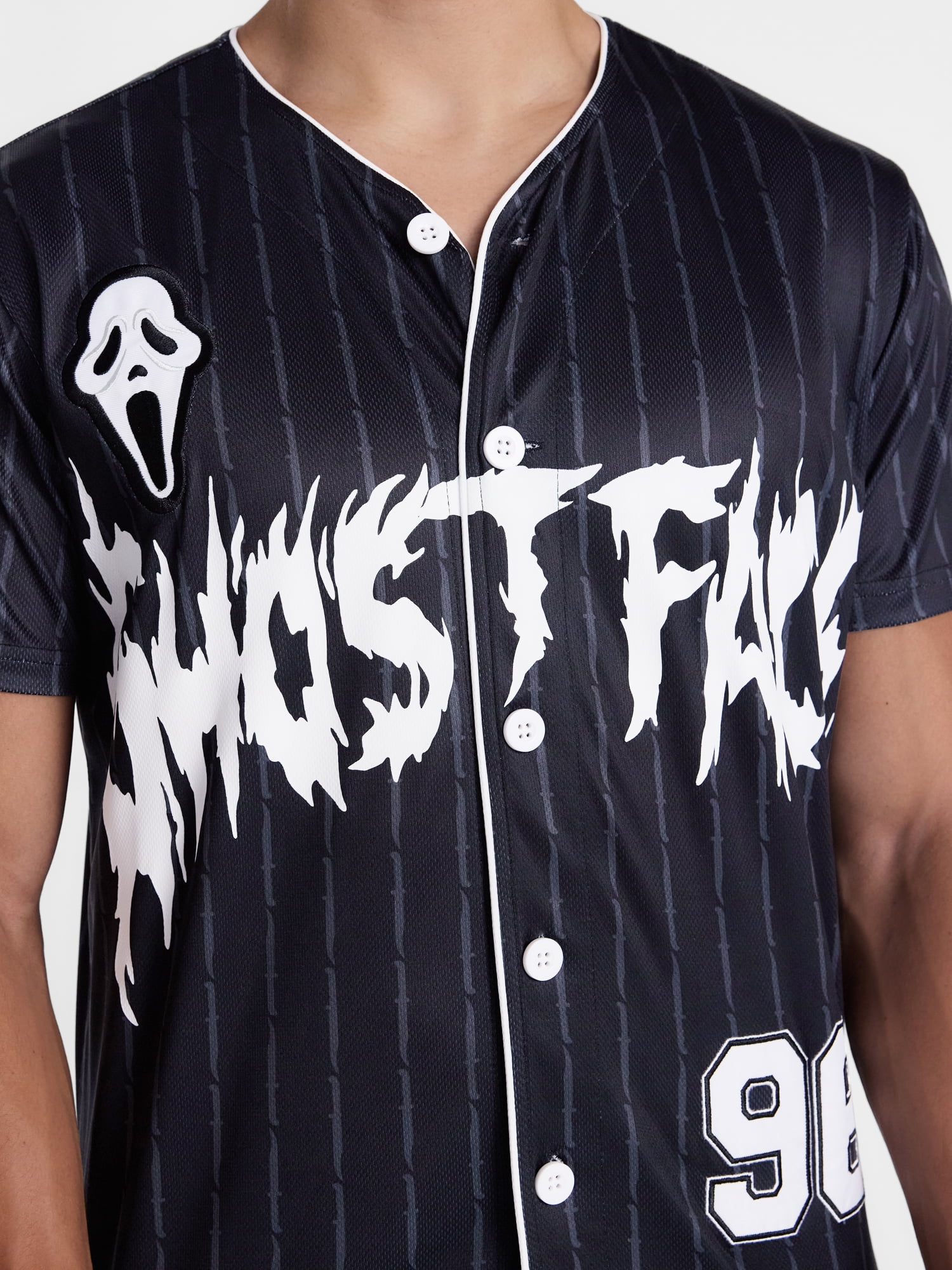 Ghostface Men's and Big Men's Front Back Graphic Baseball Jersey, Sizes S-3XL