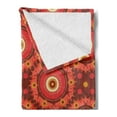 thumbnail image 2 of Mandala Soft Flannel Fleece Throw Blanket, Ethnic Oriental Pattern Far Eastern and Bohemian, Cozy Plush for Indoor and Outdoor Use, 70" x 90", Dark Salmon and Redbrown, by Ambesonne, 2 of 5