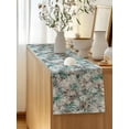 thumbnail image 5 of Table Runner 72 Inches Long for Kitchen Dining, Palm Leaves Dresser Scarf Farmhouse, Dining Table Decorations for Wedding/Parties, Turquoise Tropical Leaf Botanical Retro Spring 14 x 72 In, 5 of 8