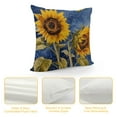 thumbnail image 4 of COMIO  Flower Throw Pillow Covers Watercolor Blue Background with Rose Sunflower Poppies Floral Blossom Plant Pillow Cases Farmhouse Decorations Cushion Cover, 4 of 5