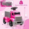 thumbnail image 2 of Garvee Ride-On Car, 6V Recycling Garbage Truck Electric Vehicle in Pink with Music, Horn, Warning Lights, Recycling Accessories Included, Toddlers Battery Powered Trash Toy for Boys and Girls., 2 of 8