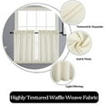 thumbnail image 3 of Yesfashion Waffle Weave Curtains, Waterproof Rod Pocket Textured Tier Curtains for Kitchen Bathroom, 3 of 7