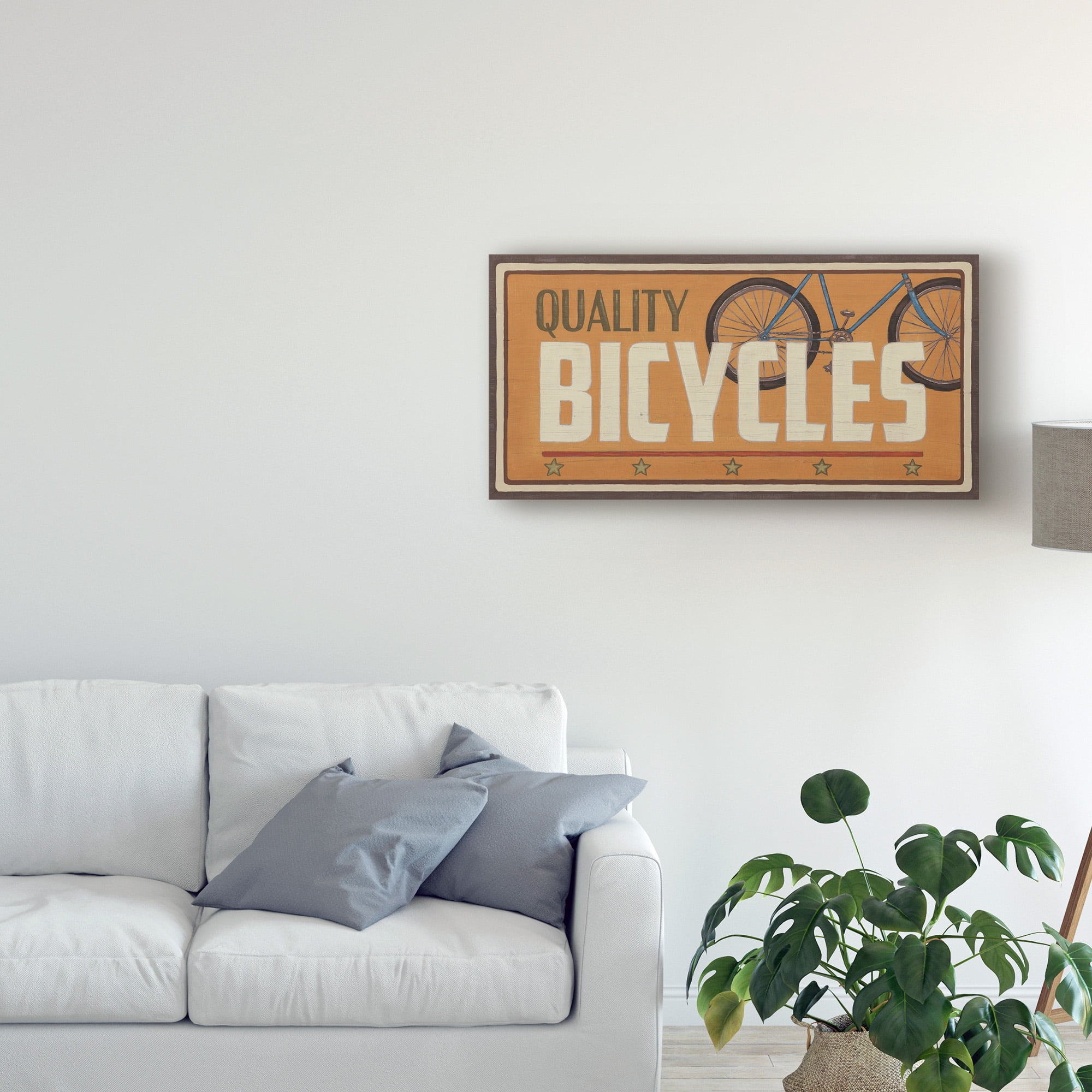 Trademark Fine Art 'Bike Shop III' Canvas Art by June Erica Vess