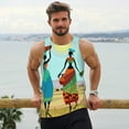 thumbnail image 6 of Logiee African Women Print Men's Workout Tank Top,Quick Dry Workout Tank Top,Gym Muscle Tee,Fitness Bodybuilding Sleeveless T Shirt-Large, 6 of 7
