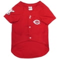 thumbnail image 2 of Pets First MLB Cincinnati Reds Mesh Jersey for Dogs and Cats - Licensed Soft Poly-Cotton Sports Jersey - Small, 2 of 4