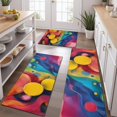 thumbnail image 2 of Colorful Abstract Pattern Kitchen Rugs Sets Of 3,Kitchen Runner Rugs Non Skid Washable,Decorative Kitchen Floor Mats for Kitchen,Sink,Laundry,17"x30"+ 17"x47" + 17"x59", 2 of 6