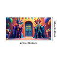 thumbnail image 3 of LUUFILx Mardi Gras Banner Colorful Mask Carnival Party Decorations Photography Props Event Supplies Backdrop Celebration Background Party Festive Decor, 3 of 8