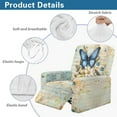 thumbnail image 5 of FOR U DESIGNS Butterfly Flower Pattern Recliner Chair Covers Stretch Lazy Boy Recliner Covers Protector with Armrest, Reusable Reclining Slipcovers with Storage Pocket, 5 of 8