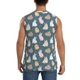 thumbnail image 4 of Kdxio Cute Rabbit for Men's Muscle T-shirt,Sleeveless for Workout Running Athletic Gym Lounge Casual, 4 of 7