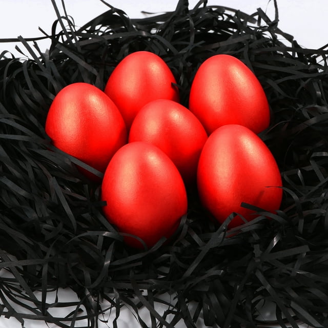 Fiudx Liquidación De Ahorros De Verano Huevos De Pascua De Simulación, Huevos Falsos De Madera, Huevos De 2,3 Pulgadas, 6 Uds.