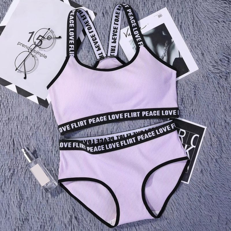 sports bra and brief set