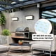 thumbnail image 4 of Aplique LED moderno para exterior, resistente al agua IP65, de aluminio antracita, iluminación decorativa para patio, jardín, terraza, cerca de la pared, camino, patio, villa, pasillo, blanco cálido., 4 of 5