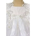 thumbnail image 4 of New Baby Infant Girl Toddler Christening Baptism Bonnet Formal Dress White 0-30M, 4 of 7