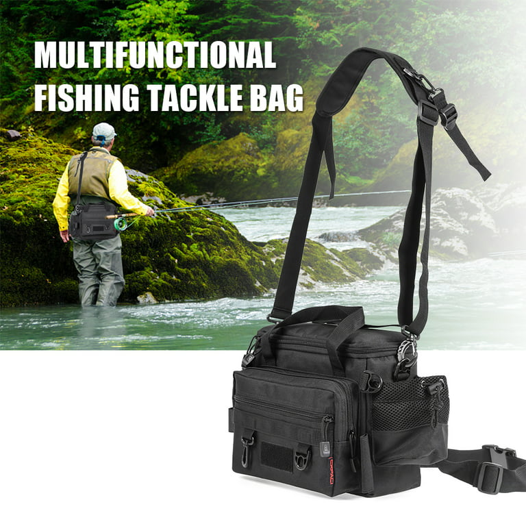 Lixada Waterproof Fishing Bag Large Capacity Multifunctional Lure Fishing Tackle Pack Outdoor Fishing Shoulder Bag, Waist Bag, Fishing Tackle Boxes