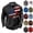 #01 Black, variant on Men's 250th Anniversary Polo Shirts Long Sleeve American Flag Print Waffle Fabric Freedom Patriotic Shirts America 250 , #01 White, XL