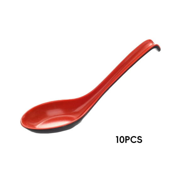 FACEGA Soup Spoons,Lightweight Plastic Soup Spoon,Ideal for Asian Cuisine