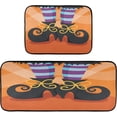 thumbnail image 7 of SKYSONIC Witch's Boots Foot Kitchen Rugs 2 Pieces, Halloween Orange Floor Mat Room Area Rug Washable Carpet Perfect for Living Room Bedroom Entryway, 7 of 7