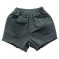 thumbnail image 4 of hengsof Girls Solid Casual Shorts Elastic Waist Cotton Comfort Daily Shorts Summer Fashion Beach Shorts with Pockets, 4 of 8