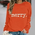 thumbnail image 4 of Craaazy Merry Christmas Shirt for Women Christmas Printed Crewneck Pullover Sweatshirts Funny Xmas Fashion Holiday Tops Gifts for Women, 4 of 6