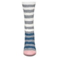 thumbnail image 4 of MeMoi Women's Rugby Multicolor Stripe Cozy Crew Socks - Womens - Female, 9-11, Dusty Teal, 4 of 4