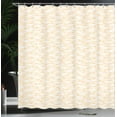 thumbnail image 4 of Ambesonne Modern Stripes Shower Curtain, Bolt Details Striped, 69"Wx75"L, Pale Orange and Multicolor, 4 of 5