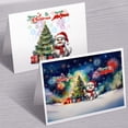 thumbnail image 3 of Merry Christmas and Happy New Year Santa Persian Holiday Xmas Winter 7x5in Folded Greeting Card Cat Lover Kitten Owner Gifts Single Note Card with Envelope - 00024, 3 of 5