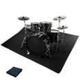 thumbnail image 1 of Alfombrilla antideslizante Drum Rug Qintan para batería, 1,4 x 1,6 m, color negro, 1 of 6