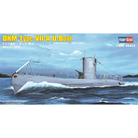 DKM Type VIIA U-Boat Boat Model Building Kit, Completed model is approximately 7.25 long By Hobby Boss