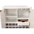 thumbnail image 6 of Origins by Alpine White Pearl Wood Bar Cabinet in White, 6 of 6