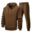 thumbnail image 2 of Fewfanhot Mens Sweatsuit 2 Piece tracksuit Sets Full Zip Hoodie Sweatpants for Men Casual Sports Jogging Suits, 2 of 9