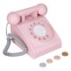 thumbnail image 1 of Children's Simulation Telephone Toy Retro Interactive Educational Landline Phone ToyPink, 1 of 4