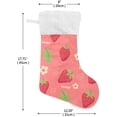 thumbnail image 2 of GZHJMY Strawberry Christmas Stocking, Personalized Large Candy Stocking Hanging Gift, Xmas Stockings Decoration for Family Holiday Party Ornaments Decor Fireplace, 2 of 7