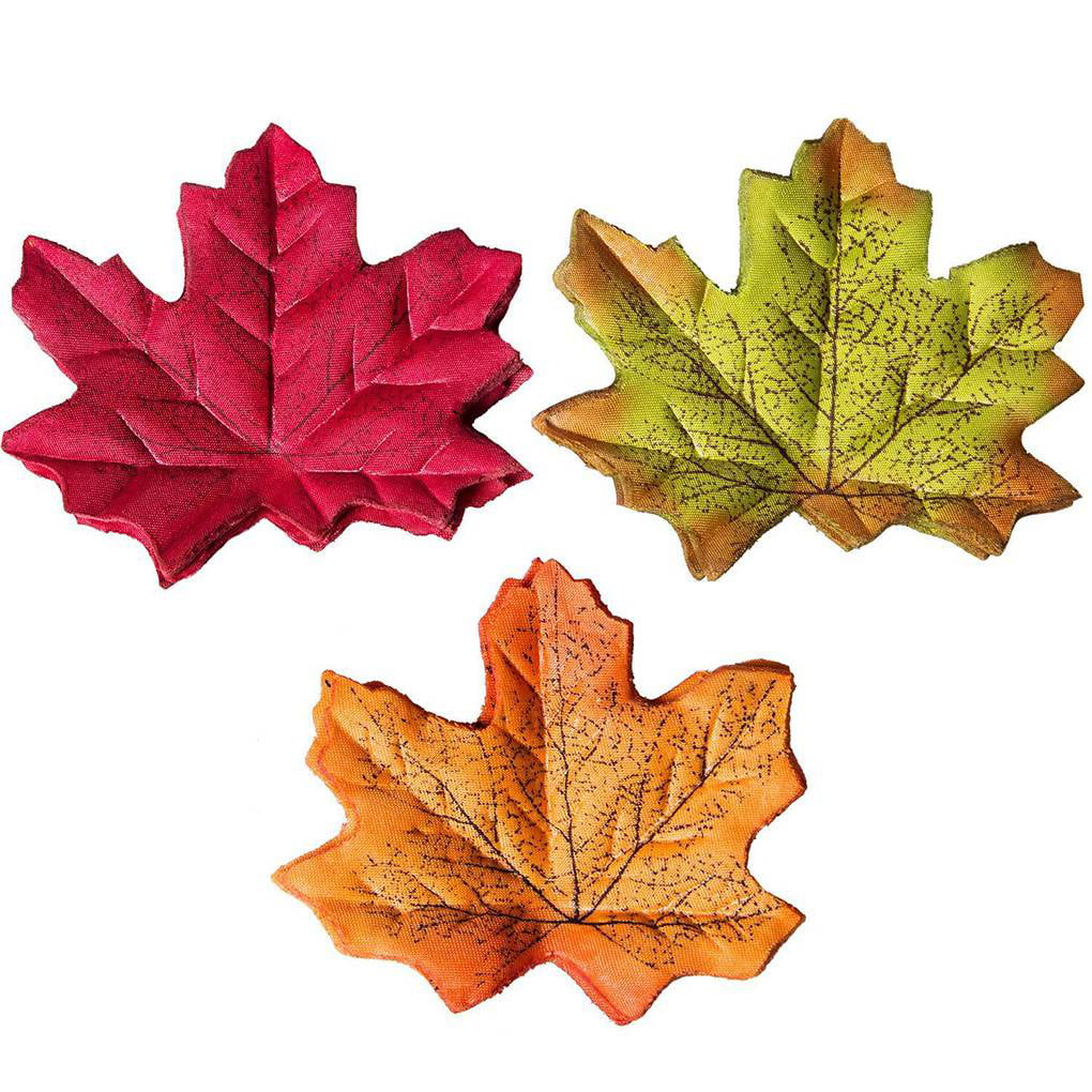 400pcs Artificial Maple Leaves Autumn Fall 
